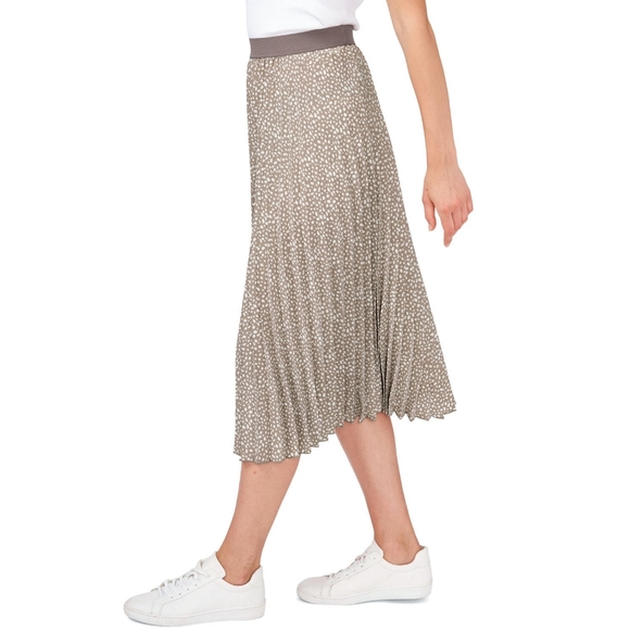 NWT Vince Camuto Womens Pull On Elastic Waist Pleated Midi Skirt - Picture 3 of 6